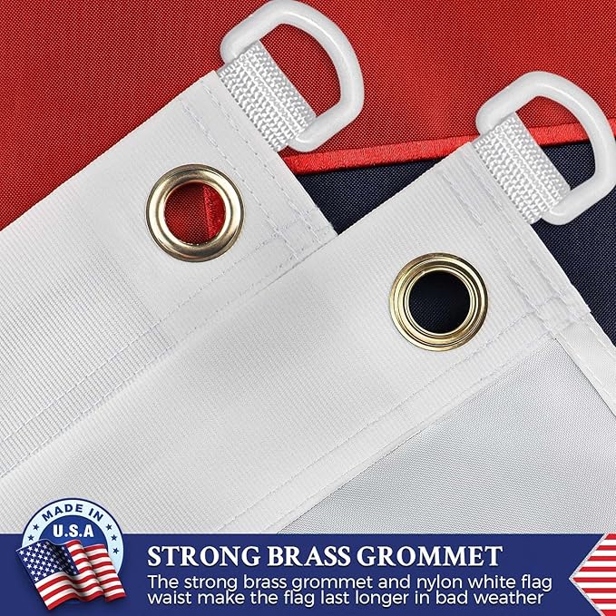 Christian Flag 5x8 Outdoor Embroidered,Heavy Duty Nylon,Sewn Stripes, Stronger Brass Grommets,Christianity Easter Day,Jesus Flags Flags Perfect for Outside