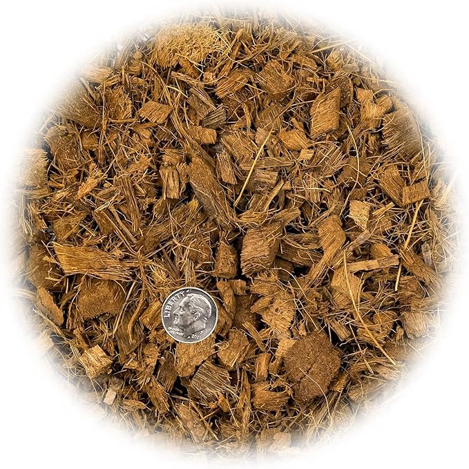 Premium Coconut Husk Chips and Fibers Mix for Orchids - 10 Quart - Houseplant, Monstera and Fiddle Leaf Fig by GARDENERA (2 Bags of 5 Quart)