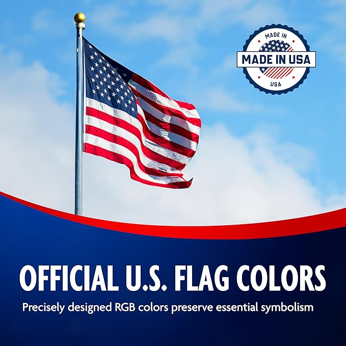 Carrot-Top Beacon Nylon American Flag for Outside & Inside 4x6 - US Flag, Outdoor, United States, Made in USA, Heavy Duty Flag with Brass Grommets