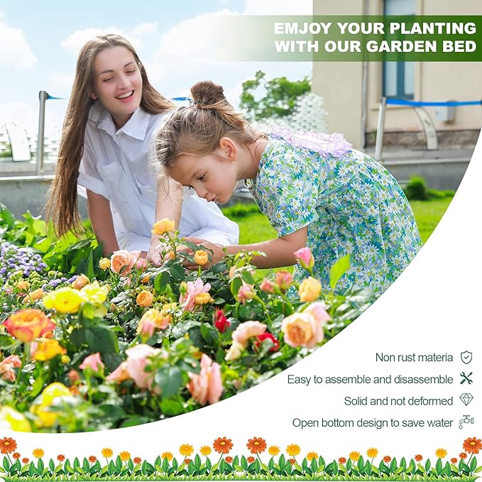 Land Guard 12×4×1ft Galvanized Raised Garden Bed Kit for Vegetables, Galvanized Super Large Metal Planter Raised Garden Boxes Outdoor(359 Gallon Capacity)…