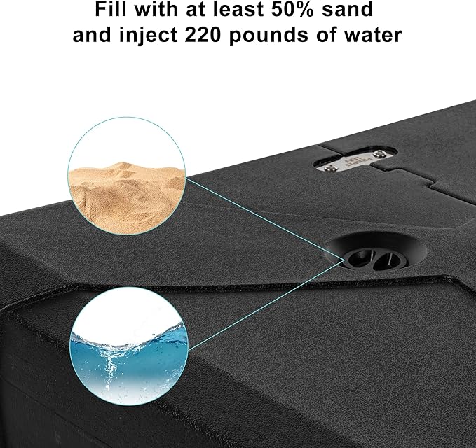 PURPLE LEAF Patio Umbrella with Base Outdoor Square Umbrella Large Cantilever Umbrella Windproof Offset Umbrella Heavy Duty Sun Umbrella for Garden Deck Pool Patio, 9ft Beige