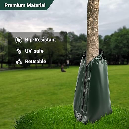 Tree Watering Bags 20 Gallon, Slow Release Gator Bags for Trees, Durable PVC Tree Drip Irrigation Bags with Heavy Duty Zipper, Deep Root Targeting - 3 Pack