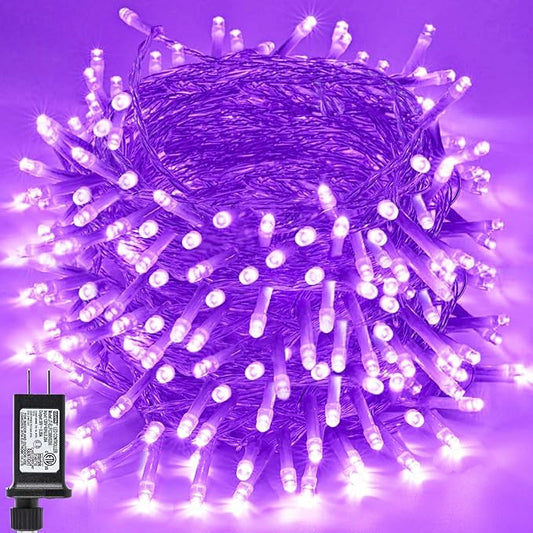 Purple Halloween Lights, 800LED 330FT Purple String Lights 8 Modes Timer Plug in Waterproof Indoor Outdoor Purple Christmas Lights for Halloween Christmas Garden Party Decoration