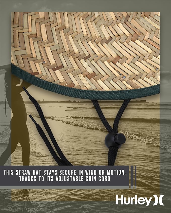 Hurley Men's Straw Hat - Bayside Lifeguard Straw Sun Hat