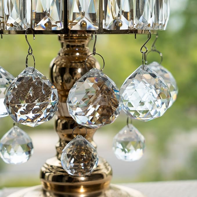 Crystalsuncatcher Suncatchers Clear Glass Crystal Ball Prism Feng Shui Lamp Hanging Drop Chandelier Part (50mm)