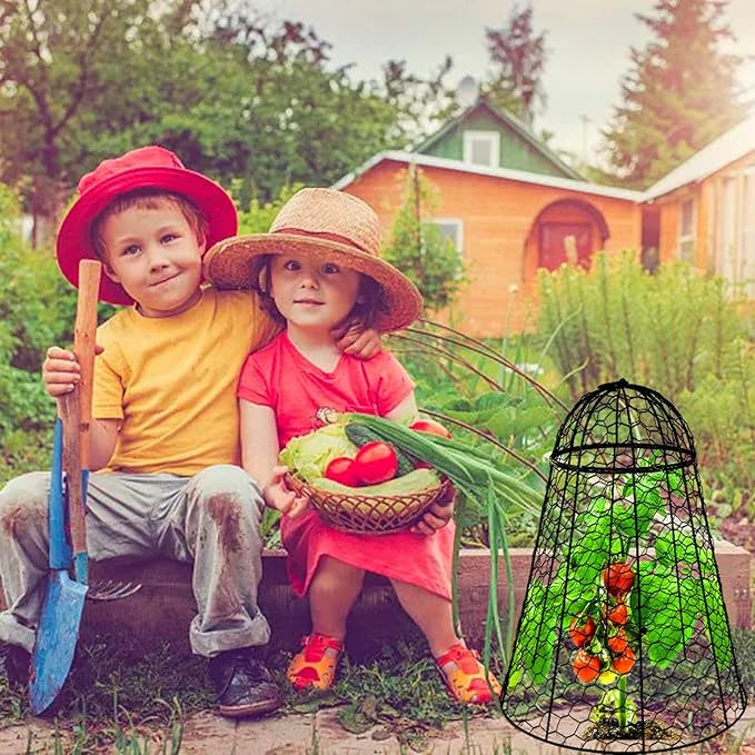 Garden Cloches for Plants Extra Large Sapbontchi Garden Cloche Chicken Wire Cloche for Plants Cages Cover Plant Protectors from Animals in Outdoor Vegetable Garden Set of 6 Plant Cloche 20" H x 12" D