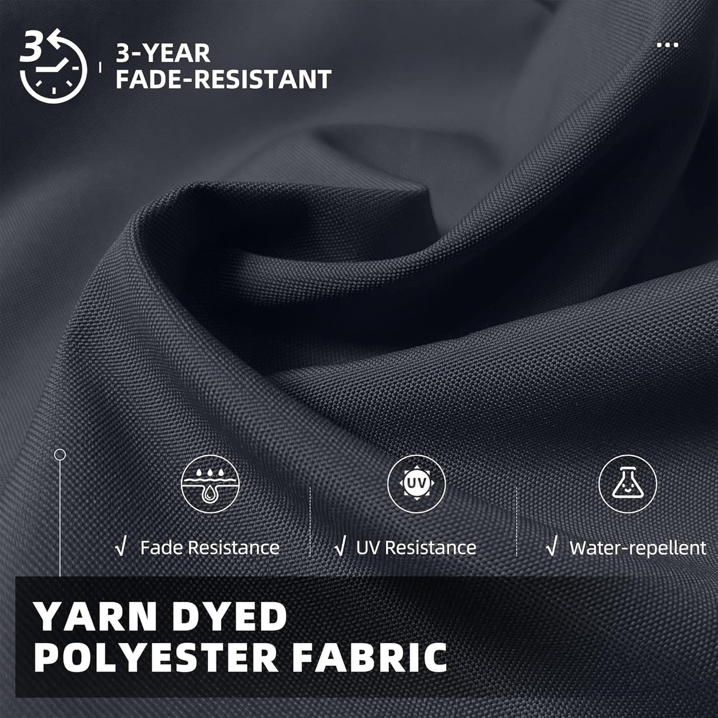 PURPLE LEAF 11 Feet Patio Umbrella Outdoor Cantilever Round Umbrella Aluminum Offset Umbrella with 360-degree Rotation for Garden Deck Pool Patio, Grey