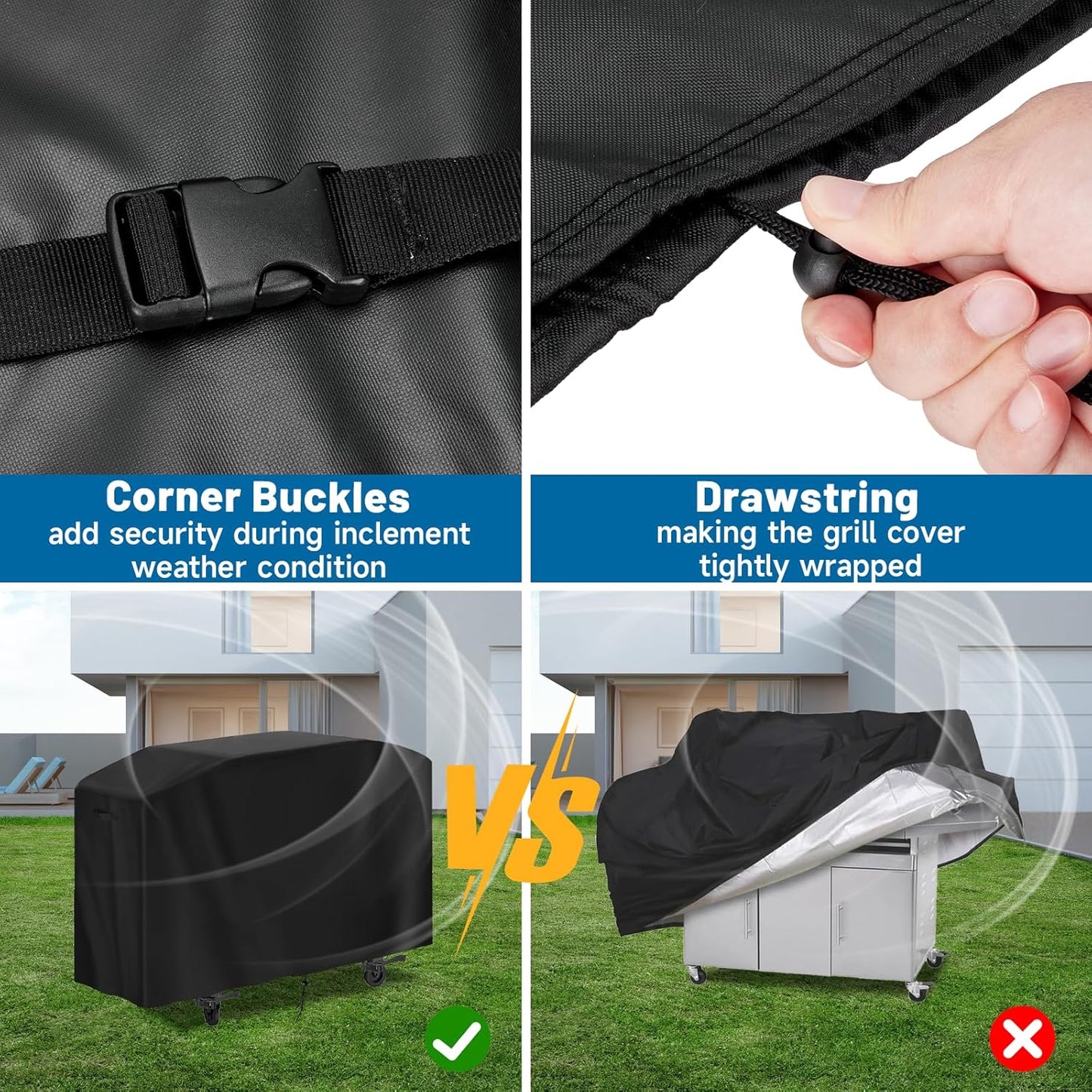 Flat Top Grill Cover for Members Mark Griddle,Waterproof Outdoor 36" Griddle Cover for Members Mark 4 Burner Grill, Heavy Duty Gas Burner Covers for Black Stone 36 Inch Cooking Station,74" W