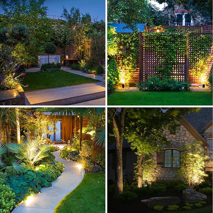 ZYAN Solar Landscape Spotlights Outdoor Waterproof IP65, Bright Solar Powered Garden Yard Spot Lights for Outside Plant, Tree, Pathway, Auto On/Off Wall Lights for Walkway, Patio, Lawn-8 Pack