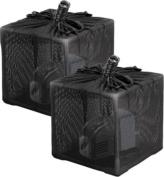 Fineday Pond Filter, Anti-Clogging Cube Outdoor Mesh Water Pump Barrier Bag Box Basket (5" x 2 Pack)