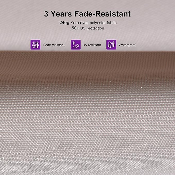 PURPLE LEAF 10 Feet Patio Cantilever Umbrella Square Outdoor Umbrella with 360° Rotation and Aluminum Offset Hanging for Garden Backyard Pool, Beige