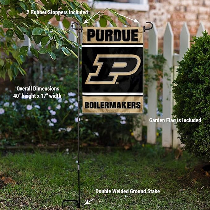 College Flags & Banners Co. Purdue Boilermakers Garden Flag with Stand Holder