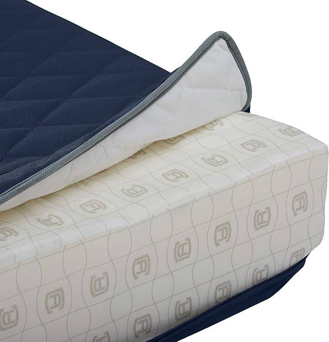 Classic Accessories Montlake FadeSafe Water-Resistant 25 x 22 x 4 Inch Wide Back Patio Quilted Lounge Cushion, Navy