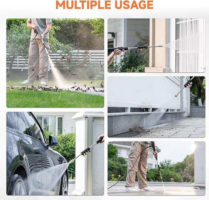 Giraffe Tools Electric Pressure Washer, 2400 PSI 2.3 GPM with 4 Quick-Connect Nozzles, 20FT Hose & Foam Cannon, Powerful Washer for Cars/Road/Driveways/Fences