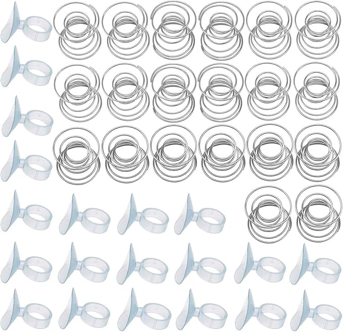 40 Pack Air Plant Stand Holder Tillandsia Airplant Container with Suction Cup Tabletop Planter Display Racks for Hanging Tillandsia House Plants