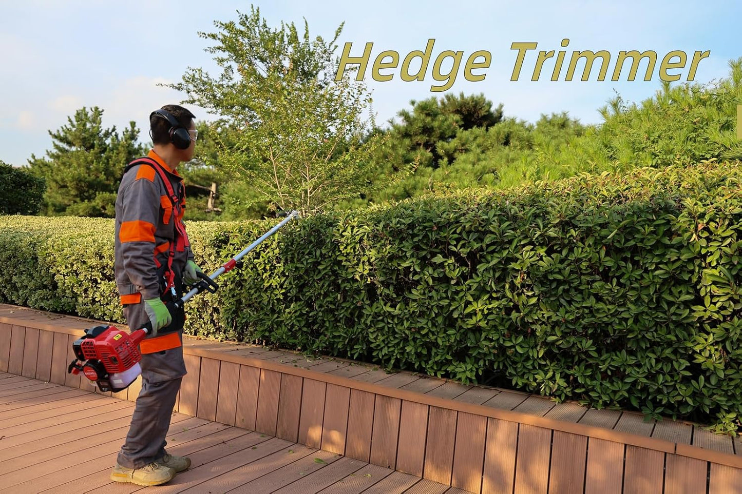 Gas Brush Cutter 2 Cycle Multifunctional Pole Saw Hedge Trimmer Attachments EPA Compliant Aircooled Shoulder Strap Lawn Garden Tool System Yard Farm