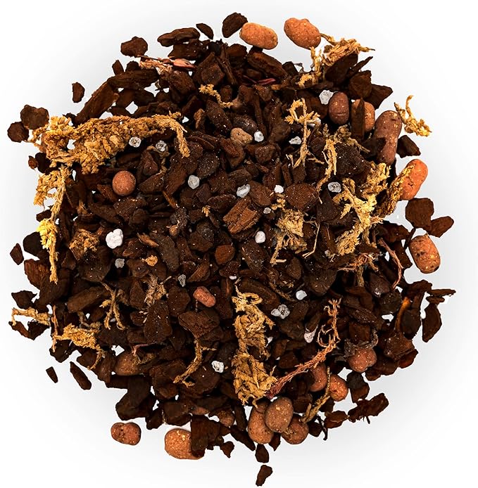 Premium Orchid Soil Mix by Gardenera - Hand Mixed New Zealand Pinus Radiata 100% Natural Potting Soil Bark Mix - for Phalaenopsis Orchid - 4 Quart - Made in USA