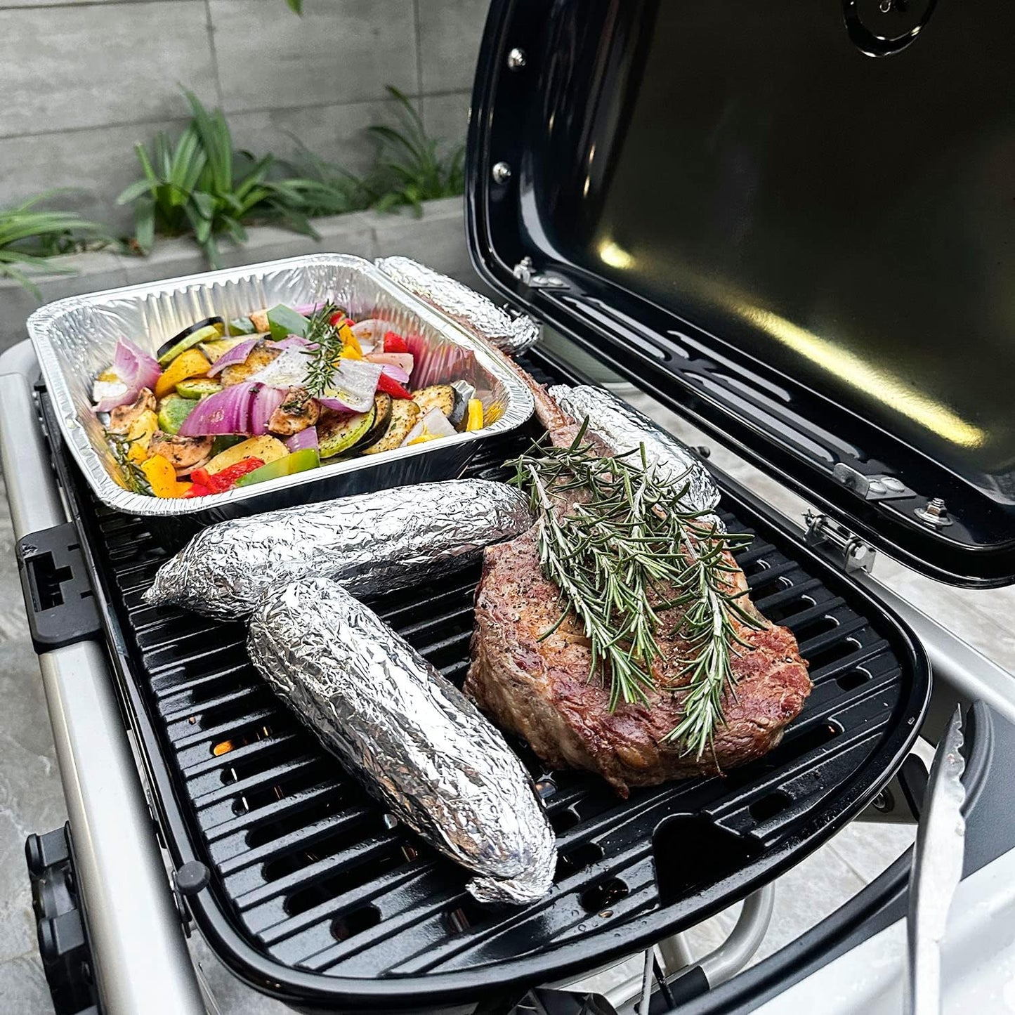 Cast Iron Cooking Grates for Weber Traveler Portable 9010001 9020001 9030001 9013001 Grills, Grill Grate Replacement Parts for Weber Traveler Portable Gas Grill Stealth Edition, 2 Pack