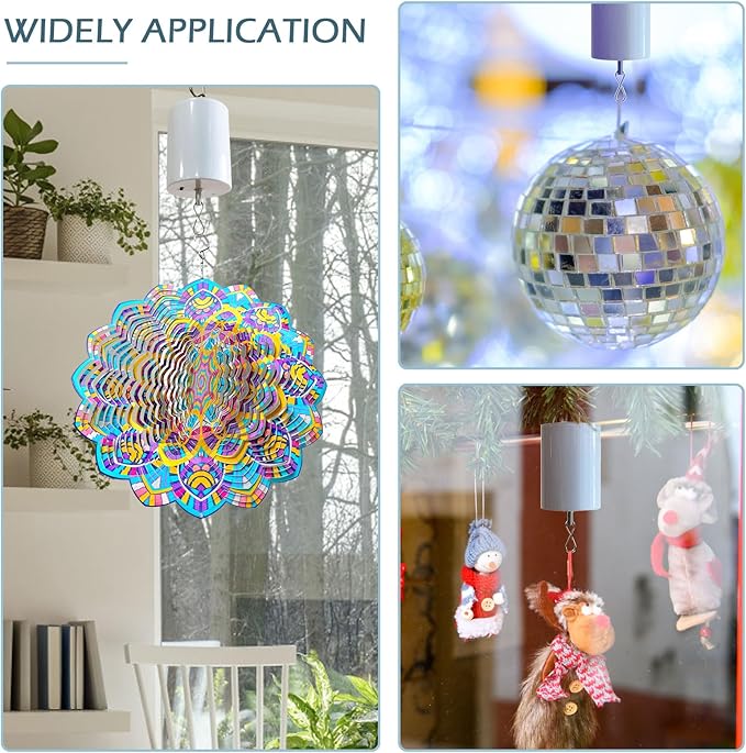 Disco Ball Motor Wind Spinner Mirror Ball Hanging Display Motor Rotating Motor,Garden Decor Motor for Wind Chimes,with Mini Remote Controller for Battery Operated Motor-20 RPM
