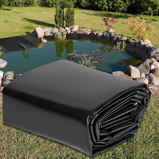 Pond Liners 7 x 10 Feet, Easy Cutting LDPE Pond Liner 20 Mil, High Preformed Koi Pond Liner for Ponds, Streams, Fountains and Garden Waterfall