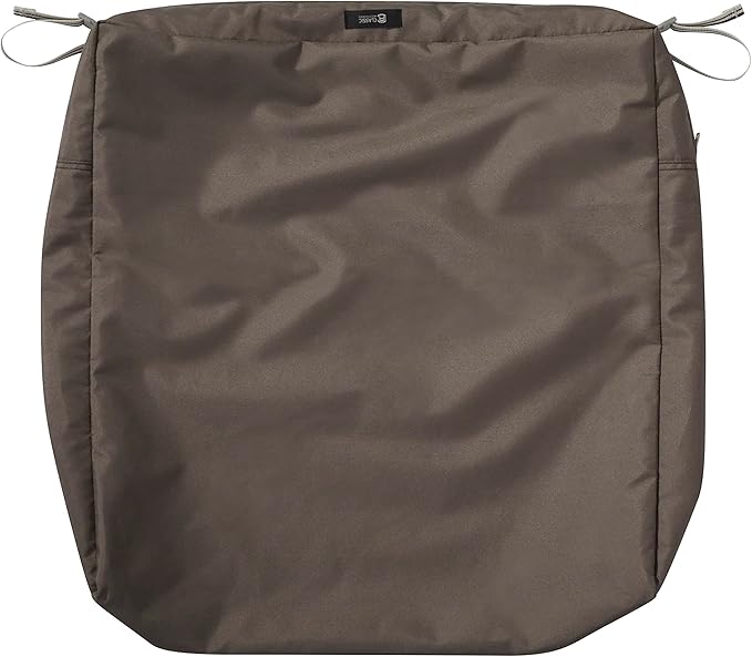 Classic Accessories Ravenna Water-Resistant Patio Lounge Chair/Loveseat Cushion, 25 x 27 x 5 Inch, Dark Taupe