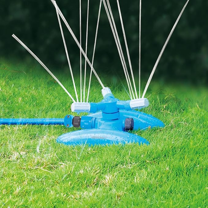 Circular Sprinkler for Large Area Coverage, Adjustable 360 Degree Rotating with Stable Base