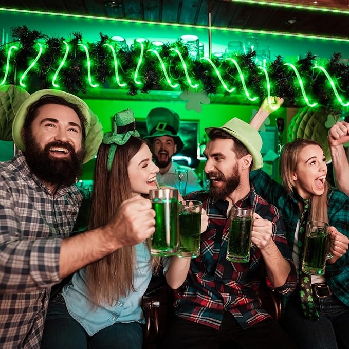 100FT 300 LED Rope Lights for Outside, St. Patrick Day String Lights Indoor with Waterproof 8 Modes, Connectable Plug in Fairy Twinkle Lights for Outdoor Patio Pool Party Holiday Decorations, Green