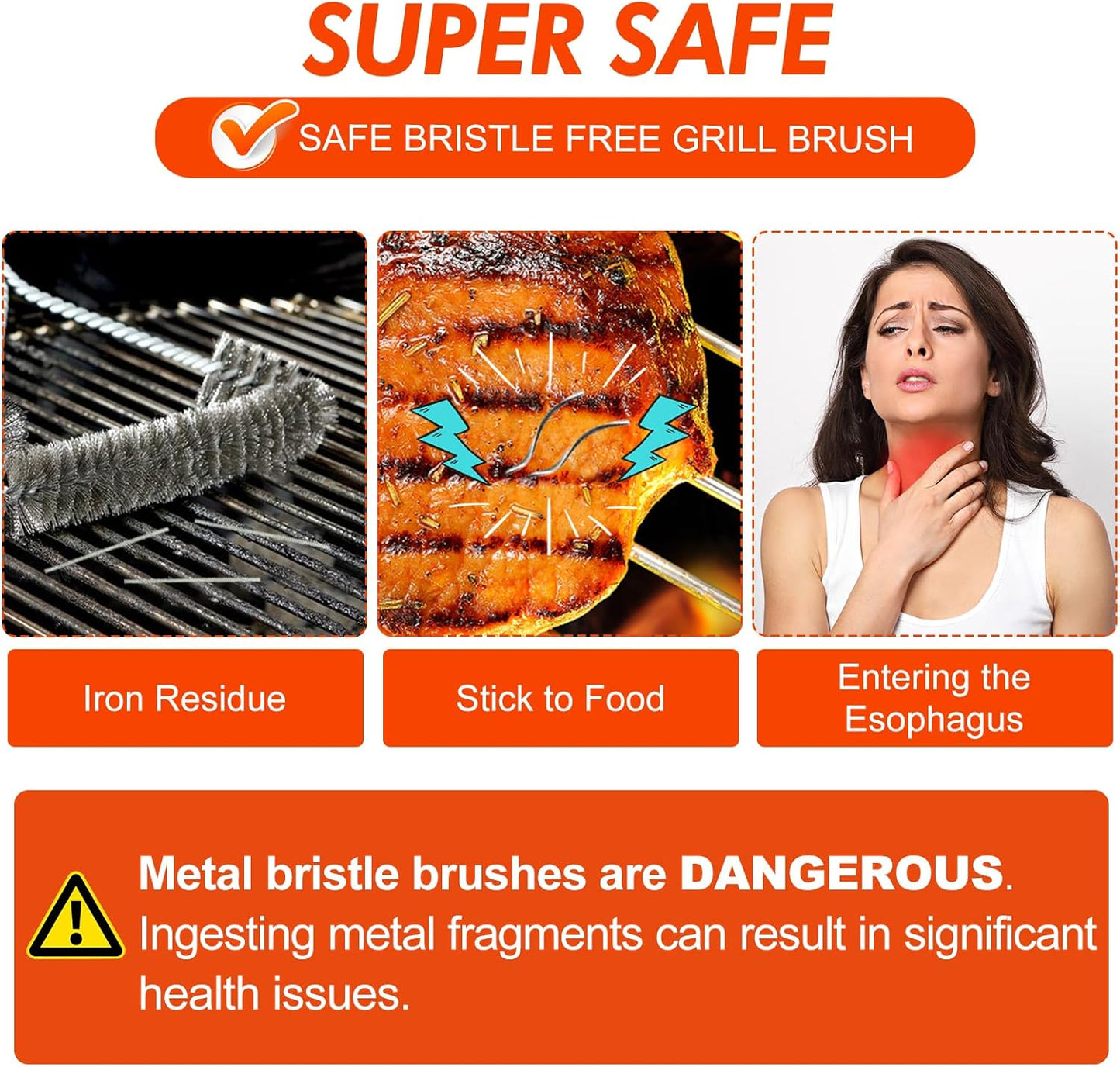 DR DAPPER Grill Brush Scraper Replace Head BBQ Cleaning Brush Bristle Free Upgraded Steam Scrubber Grill Cleaner Accessories Cloth Brush Tool for Cast Iron Stainless-Steel Grates Grill Cleaner Brushes