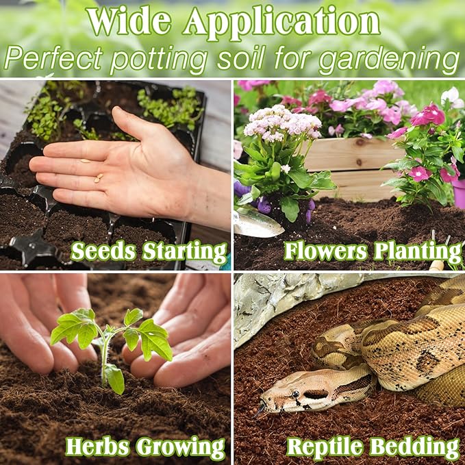 ZeeDix 100pcs 50mm Coco Coir Pellets, Compressed Coconut Coir Seed Starter Pellets Potting Soil Indoor Plants Soil Discs for Planting Flowers Bonsai Herbs Plants and Vegetables