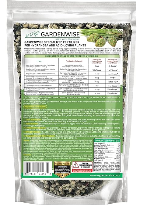 Evergreen Fertilizer – All-Purpose Granular Plant Food for Outdoor Trees and Shrubs, Azaleas, Magnolias, Pines & Arborvitae – Slow-Release Formula (4 quarts)
