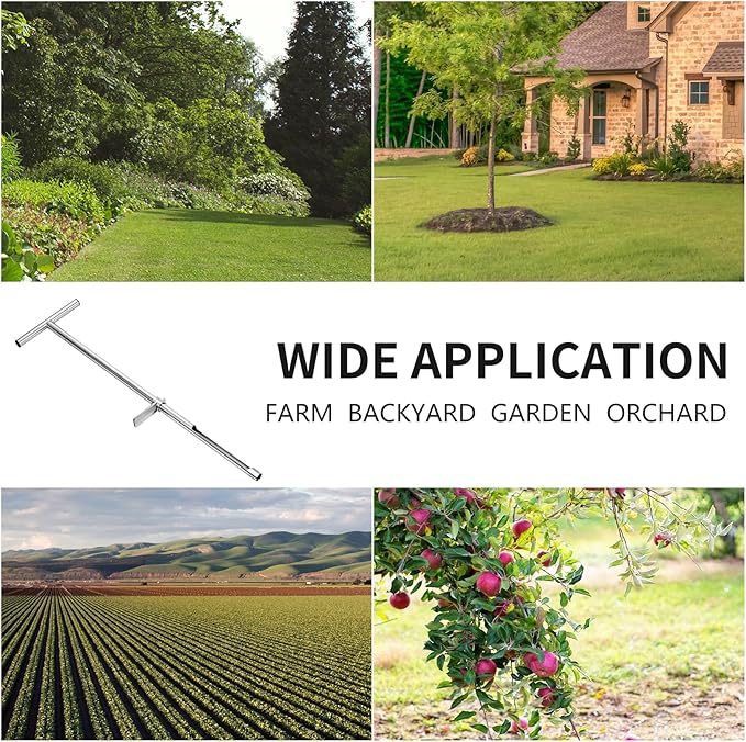 Soil Sample Probe, 36 Inch Soil Probe Rod, Ground Probe Rod, My Soil Test Kit, Stainless Steel Soil Sampler Tool for Soil Sampling, Gardening