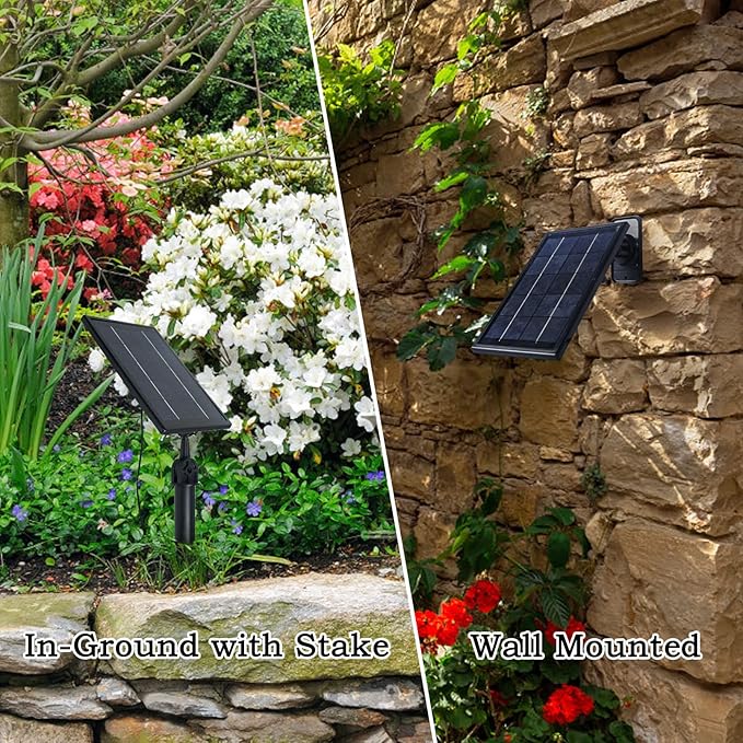 Luwint 27ft Solar String Lights - 12 Bulbs, Waterproof Fairy Hanging Lights for Outdoor Patio, Garden, Yard, and Deck Decoration - Solar Powered LED Lights