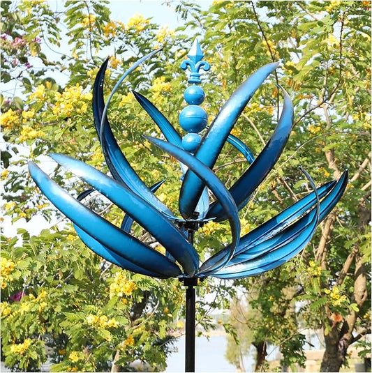 LimeHill Wind Spinner for Yard and Garden - Large Metal Kinetic Wind Sculptures, Yard Art Outdoor Decor (27 x 91 inches)