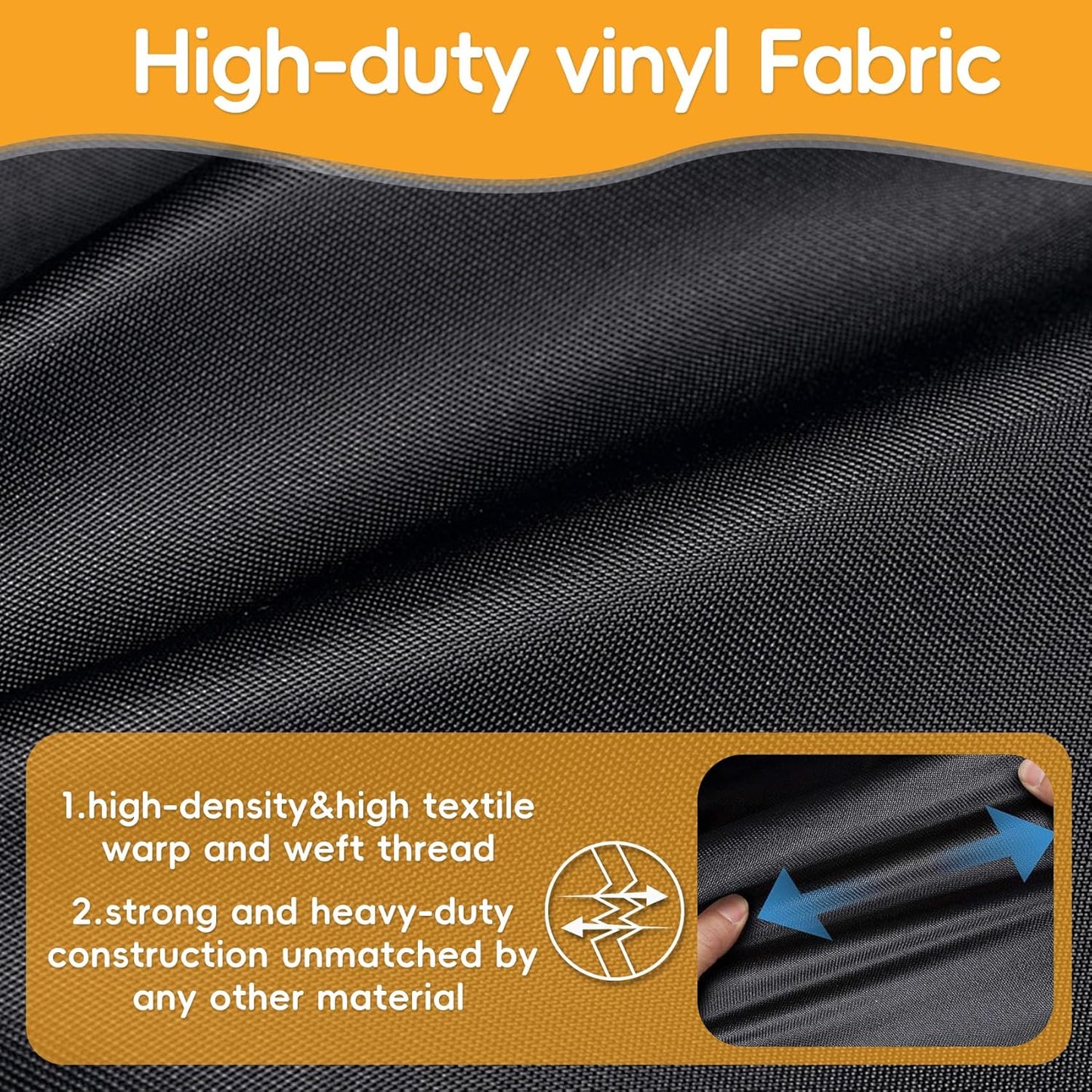 Grill Cover for Char-Griller Smokin Champ 1624 Smoking Champ Offset Smoker 1733, Blazer 2130 and Classic 2175, Heavy Duty Waterproof UV Resistant Cover, Outdoor BBQ Accessories