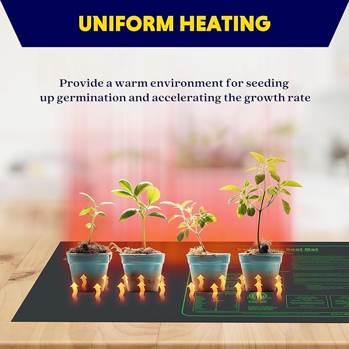 iPower Seedling Heat Mat Upgraded Technology, 48" X 20" Waterproof Durable Germination Station Heating Mat, Warm Hydroponic Pad for Indoor Home Gardening Seed Starter