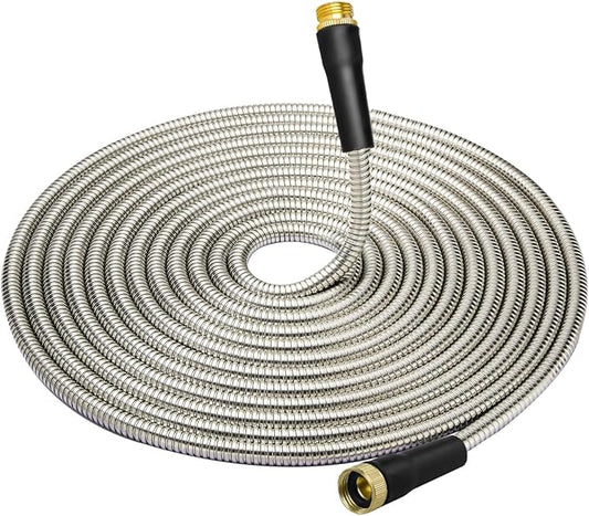 Water Hoses 12 feet – 3/4'' Fittings, Flexible Garden Hoses for Garden Watering, Outdoor Cleaning, House Cleaning, Car Washing, Swimming Pool, Camping, Agricultural Irrigation, Dog Bathing