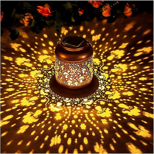 Mushroom Solar Lanterns Outdoor Waterproof Hanging Solar Lights Mushroom Gifts for Women Men Mom Metal Decorative LED Outdoor Lanterns for Patio,Lawn, Landscape, Garden Decor, Yard Decoration