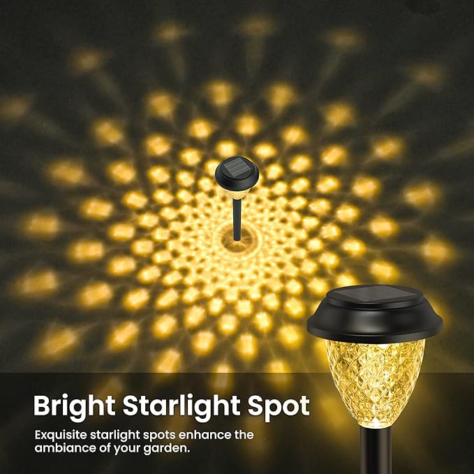 SOLPEX Solar Lights for Outside,8 Pack Solar Lights Outdoor Waterproof,Warm White Outdoor Solar Lights for Yard,Garden,Pathway,Patio and Landscape Lighting Decor