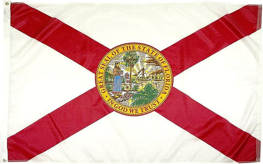 FlagSource Florida Nylon State Flag, Made in USA, 8x12'