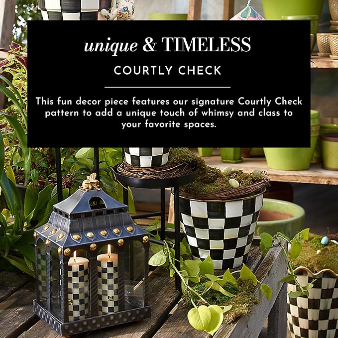 MACKENZIE-CHILDS Pot Climber, Decorative Flowerpot Hanger, Indoor and Outdoor Planter Hanging Decor, Pot Croaker