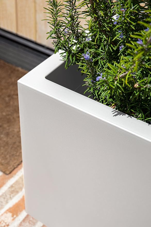 Veradek Block Series Cube Plastic Planter - Large Square Planter for Indoor or Outdoor Patio/Garden | Durable All-Weather Use with Drainage Holes | Modern Décor for Tall Plants, Trees, Flowers