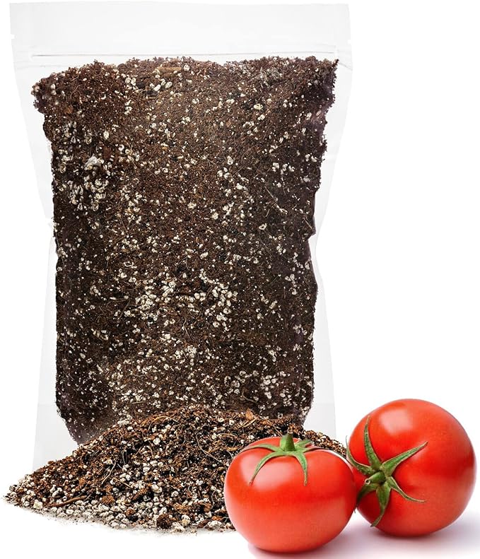 Organic Potting Soil for Tomato Plants - 5 Quart - Hand-Mixed with Natural Ingredients for Optimal Growth and Nutrient Retention