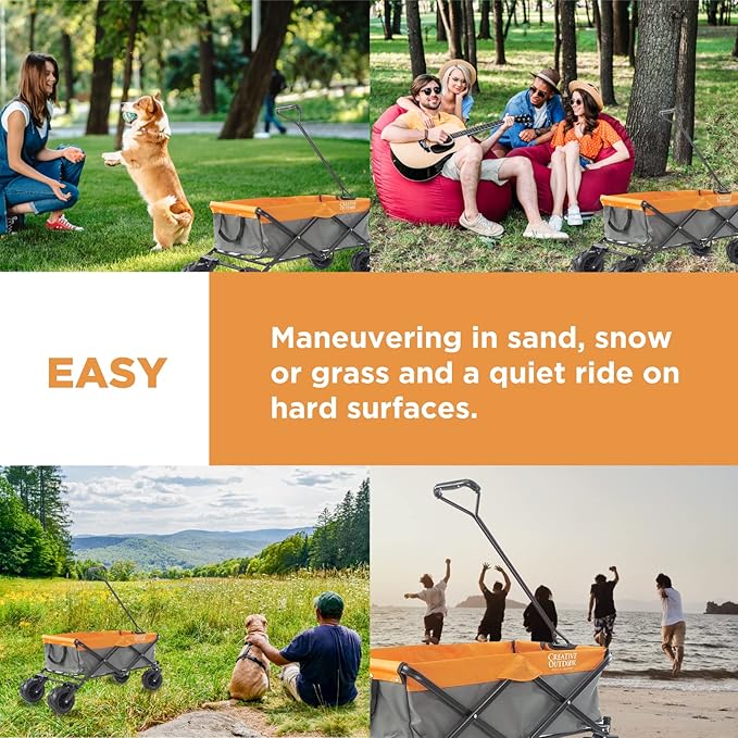 Creative Outdoor Original Folding Wagon All-Terrain Wheels