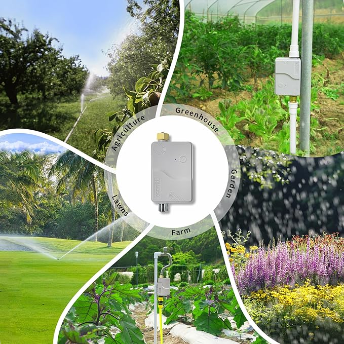 ECOWITT Intelligent Watering Timer Kit, with WFC01 Sprinkler Timer(NPT Thread) and GW2000 Wi-Fi Hub, APP Remote Control, IoT Linkage, Automatic Irrigation, Support Ecowitt Cloud Server, 915 MHz