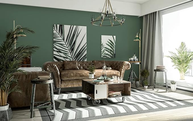 Dimoon 787''x17.7'' Green Peel and Stick Wallpaper Contact Paper Modern Self Adhesive Wall Paper Removable Renter Friendly Textured Solid Color Shelf Cabinet Vinyl Roll (787''x17.7'',Dark Green)