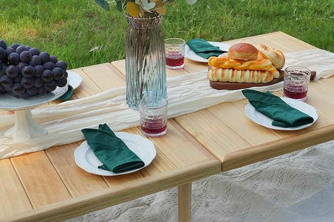 Double Height Picnic Table 30×30 Folded 60×30 Unfolded 200 lbs Load-Bearing Bohemian Style