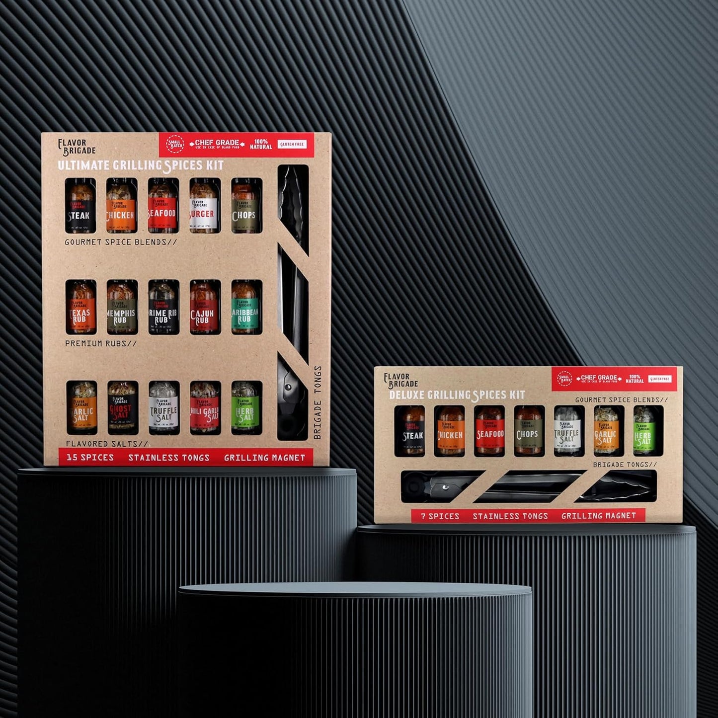 Deluxe Grilling Gift for Men - BBQ Accessories - Gourmet Spice Blends & Seasonings, Tongs, BBQ Magnet, Meat Rubs, Unique Gift for Dad, Son, Brother, Father in Law, Cooking Chefs, Guys, 17 Piece Set