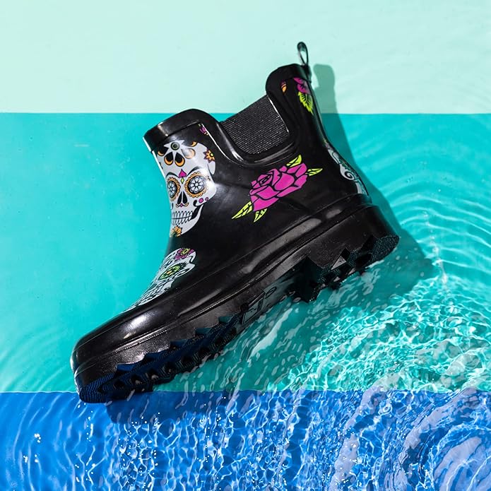 NORTY - Womens Ankle Rain Boots - Ladies Waterproof Winter Spring Garden Boot runs ½ size large