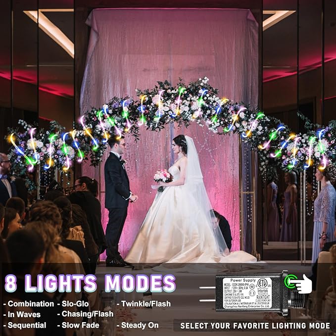 66FT 200 LED Rope Lights for Outside, Easter Lights Outdoor with Waterproof 8 Modes, Flexible and Connectable Plug in String Lights for Indoor Patio Pool Party Easter Decorations, Pastel Multicolor