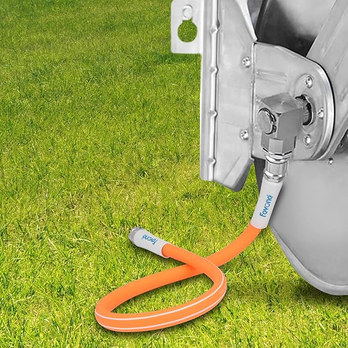 Fevone 75 ft Garden Hose, Heavy Duty Water Hose, Hybrid Polymer, Kink Resistance, Flexible, Durable, Leak Free, Aluminum Fittings, 3/4" GHT, 5/8" ID, 600 Psi, Drinking Water Safe